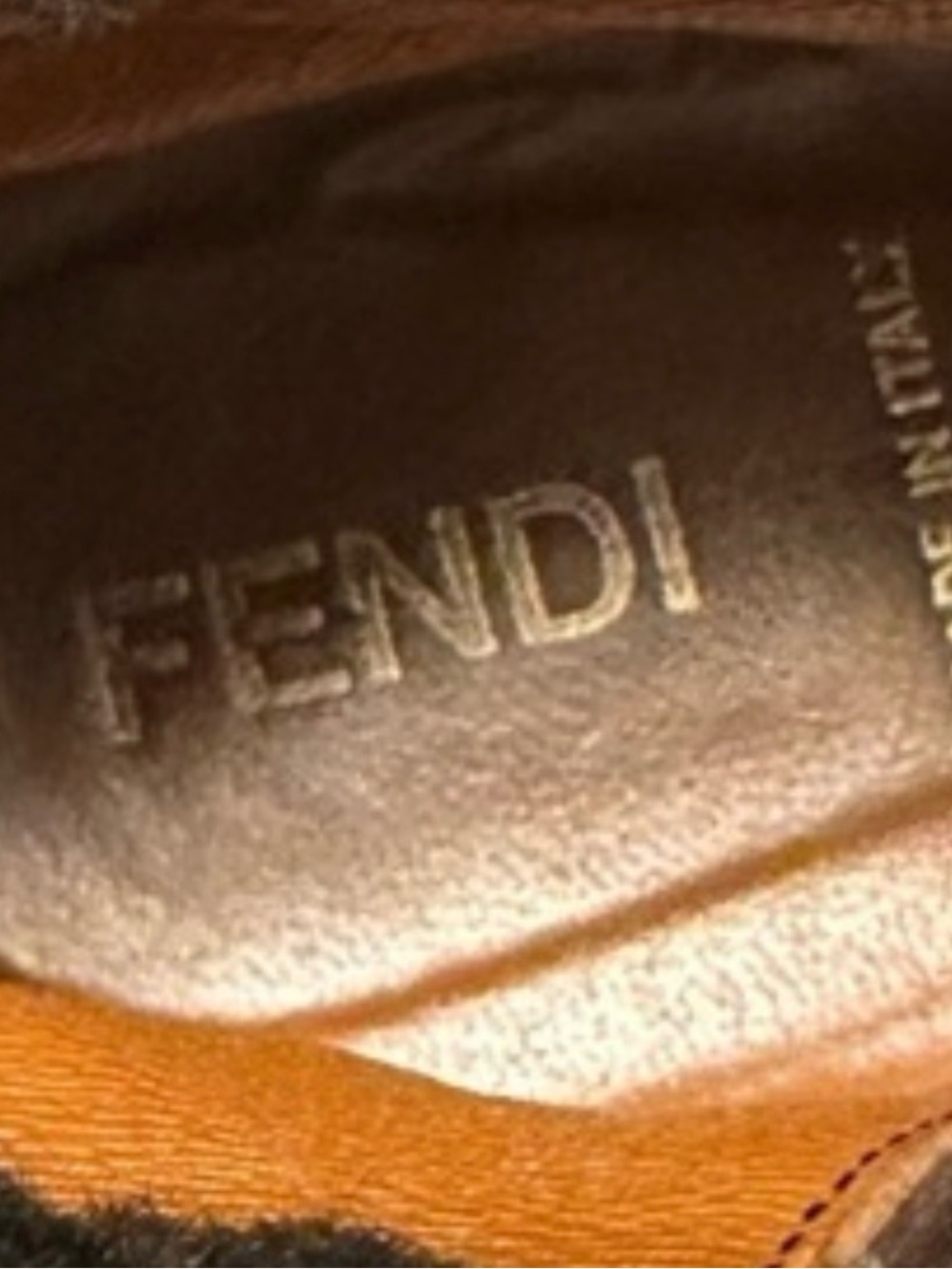 Fendi Zucca FF Logo Shearling Cuff Suede Ankle Boots Brown IT 36.5 US 5.5 - Picture 15 of 16